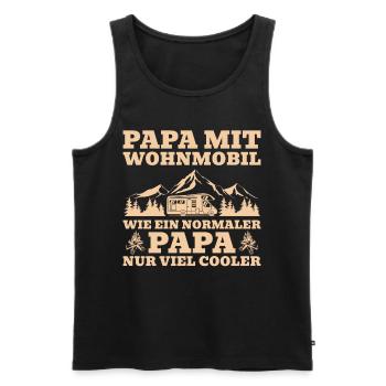 Papa mit Wohnmobil Camping Vater - Männer Premium Bio Tank Top - Schwarz - Vorne - Michal (187cm)