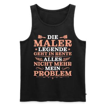 Rentner Malermeister in Rente Maler Ruhestand - Männer Premium Bio Tank Top - Schwarz - Vorne - Michal (187cm)
