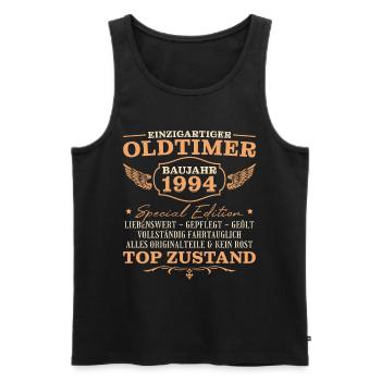 Jahrgang 1994 Oldtimer Vintage 30. Geburtstag - Männer Premium Bio Tank Top - Schwarz - Vorne - AI Model Male 178 light (178cm)