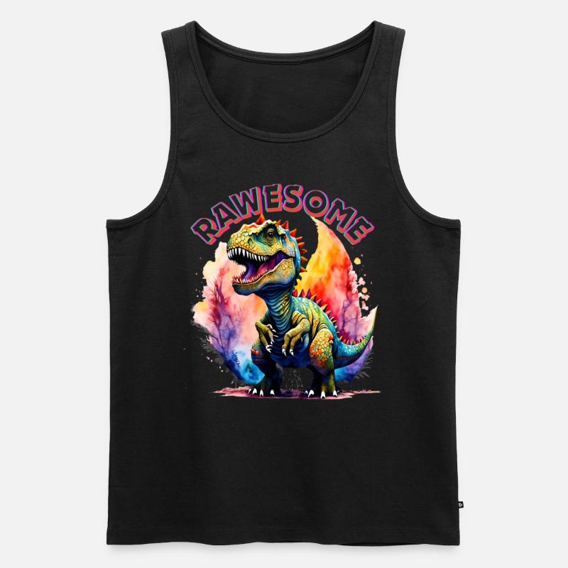 RAWRSOME - Männer Premium Bio Tank Top - Schwarz