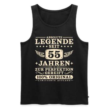 Legende seit 55 Jahren Männer 55. Geburtstag - Männer Premium Bio Tank Top - Schwarz - Vorne - Michal (187cm)