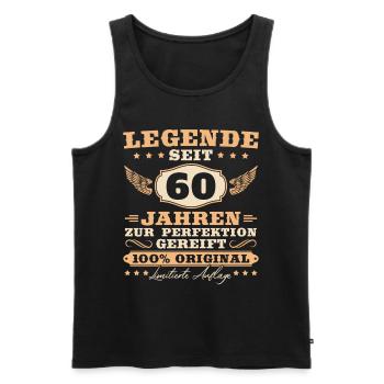 60 Geburtstag Männer Frauen 60 Jahre - Männer Premium Bio Tank Top - Schwarz - Vorne - Michal (187cm)