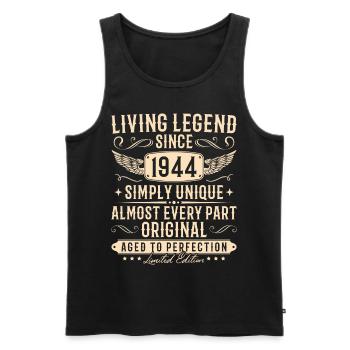 1944 Jahrgang Einfach Einzigartig Geburtstag - Männer Premium Bio Tank Top - Schwarz - Vorne - Michal (187cm)