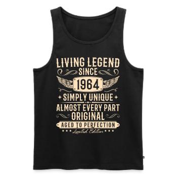 1964 Jahrgang Einfach Einzigartig Geburtstag - Männer Premium Bio Tank Top - Schwarz - Vorne - Michal (187cm)