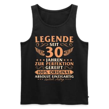 30 Jahre Legende Mann 30 Geburtstags - Männer Premium Bio Tank Top - Schwarz - Vorne - Michal (187cm)