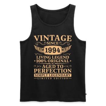 Jahrgang 1994 geboren Legende seit 1994 - Männer Premium Bio Tank Top - Schwarz - Vorne - Michal (187cm)