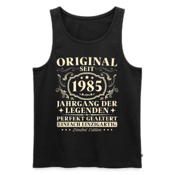 40 Jahre Original seit 1985 Jahrgang - Männer Premium Bio Tank Top - Schwarz - Vorne - Michal (187cm)