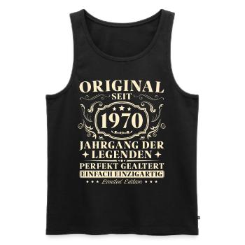 55 Jahre Original seit 1970 Jahrgang - Männer Premium Bio Tank Top - Schwarz - Vorne - Michal (187cm)