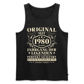 45 Jahre Original seit 1980 Jahrgang - Männer Premium Bio Tank Top - Schwarz - Vorne - Michal (187cm)