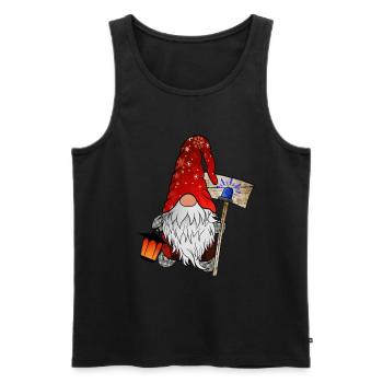 Blaulicht Wichtel Weihnachtsgnom - Männer Premium Bio Tank Top - Schwarz - Vorne - AI Model Male 178 light (178cm)
