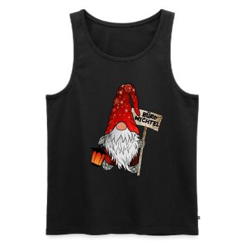 Büro Wichtel Weihnachtsgnom - Männer Premium Bio Tank Top - Schwarz - Vorne - Michal (187cm)