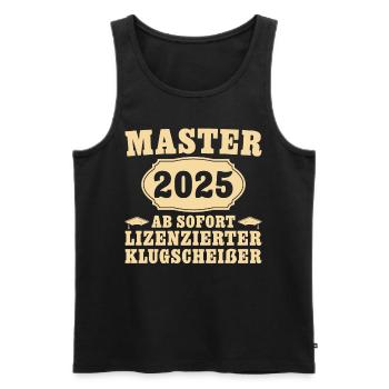 Masterprüfung bestanden 2025 Master Abschluss - Männer Premium Bio Tank Top - Schwarz - Vorne - Michal (187cm)