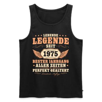 Vintage 1975 Bester Jahrgang Geburtstag - Männer Premium Bio Tank Top - Schwarz - Vorne - AI Model Male 178 light (178cm)