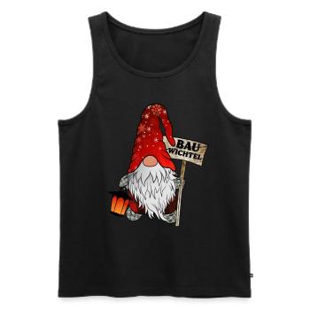 Bau Wichtel – Bauarbeiter Gnome - Männer Premium Bio Tank Top - Schwarz - Vorne - AI Model Male 178 light (178cm)