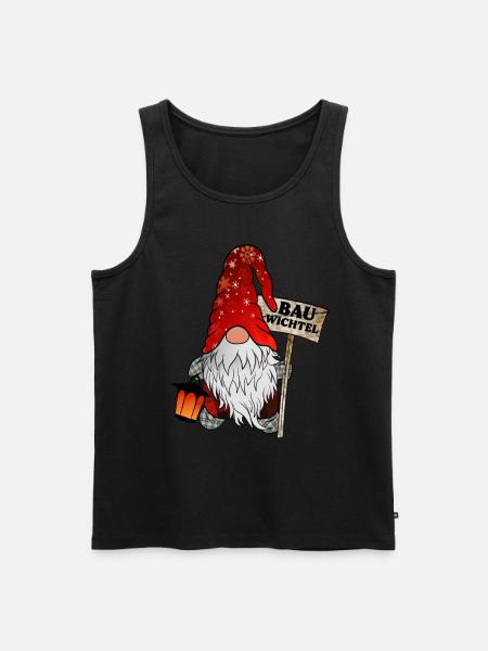 Bau Wichtel – Bauarbeiter Gnome - Männer Premium Bio Tank Top - Schwarz
