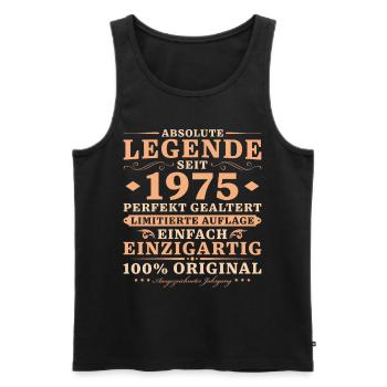 1975 Jahrgang Perfekt Gealtert Vintage Geburtstag - Männer Premium Bio Tank Top - Schwarz - Vorne - Michal (187cm)