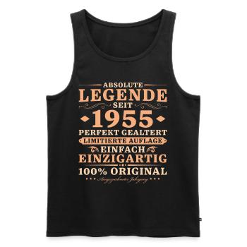 1955 Jahrgang Perfekt Gealtert Vintage Geburtstag - Männer Premium Bio Tank Top - Schwarz - Vorne - Michal (187cm)