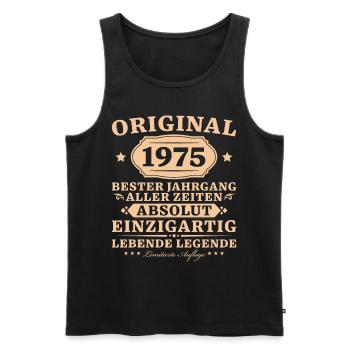 Original 1975 Bester Jahrgang Geburtstag Geschenk - Männer Premium Bio Tank Top - Schwarz - Vorne - AI Model Male 178 light (178cm)
