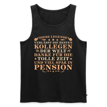 Beamter Abschied Bester Arbeitskollege Pension - Männer Premium Bio Tank Top - Schwarz - Vorne - Michal (187cm)