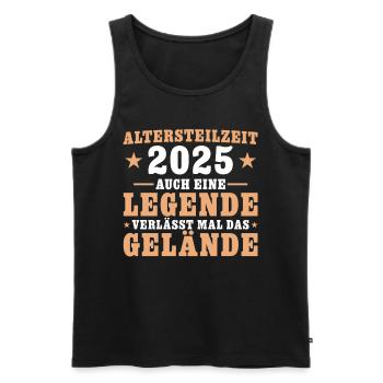 Altersteilzeit 2025 Angehender Ruhestand - Männer Premium Bio Tank Top - Schwarz - Vorne - AI Model Male 178 light (178cm)