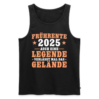 Altersteilzeit Angehender Rentner Frührente 2025 - Männer Premium Bio Tank Top - Schwarz - Vorne - AI Model Male 178 light (178cm)