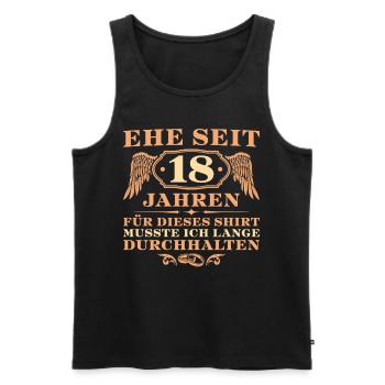 18. Hochzeitstag Türkishochzeit Geschenk - Männer Premium Bio Tank Top - Schwarz - Vorne - Michal (187cm)