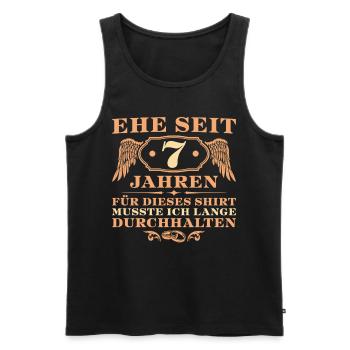 7. Hochzeitstag Kupferhochzeit Geschenk - Männer Premium Bio Tank Top - Schwarz - Vorne - Michal (187cm)