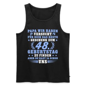 48 Jahre alt Papa 48. Geburtstag Geschenk - Männer Premium Bio Tank Top - Schwarz - Vorne - AI Model Male 178 light (178cm)