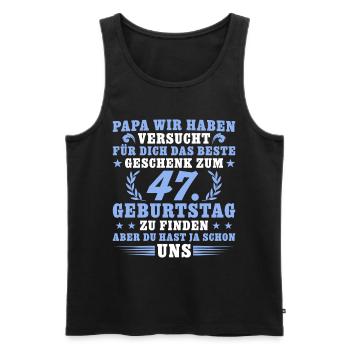 47 Jahre alt Papa 47. Geburtstag Geschenk - Männer Premium Bio Tank Top - Schwarz - Vorne - Michal (187cm)