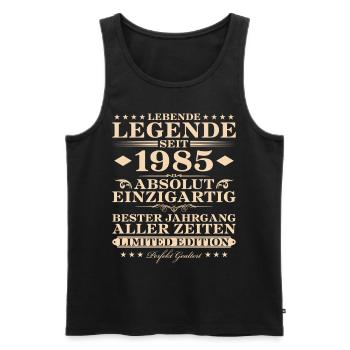40 Jahre Absolut Einzigartig seit 1985 Jahrgang - Männer Premium Bio Tank Top - Schwarz - Vorne - Michal (187cm)