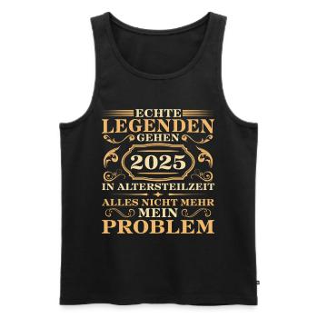Altersteilzeit 2025 Kollege Angehende Rente - Männer Premium Bio Tank Top - Schwarz - Vorne - AI Model Male 178 light (178cm)