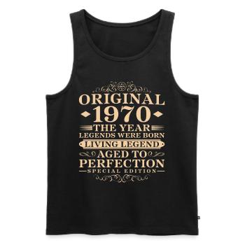 55. Geburtstag Original seit 1970 - Männer Premium Bio Tank Top - Schwarz - Vorne - Michal (187cm)