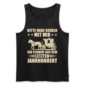 Ich stamme aus dem letzten Jahrhundert - Männer Premium Bio Tank Top - Schwarz - Vorne - AI Model Male 178 light (178cm)