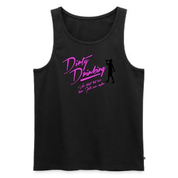 Dirty Drinking - Männer Premium Bio Tank Top - Schwarz - Vorne - Michal (187cm)