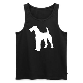 Airedale Terrier - Männer Premium Bio Tank Top - Schwarz - Vorne - Michal (187cm)