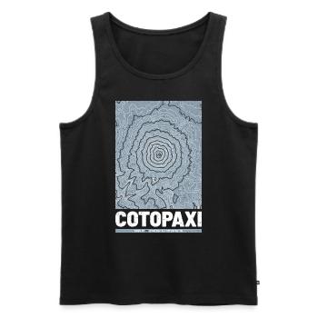 Cotopaxi | Map Topography Grunge - Men's Premium Organic Tank Top - black - Front - AI Model Male 178 light (178cm)