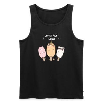 Anime Kawaii Eis Kawaii Tiere Kawaii Panda Einhorn - Männer Premium Bio Tank Top - Schwarz - Vorne - AI Model Male 178 light (178cm)