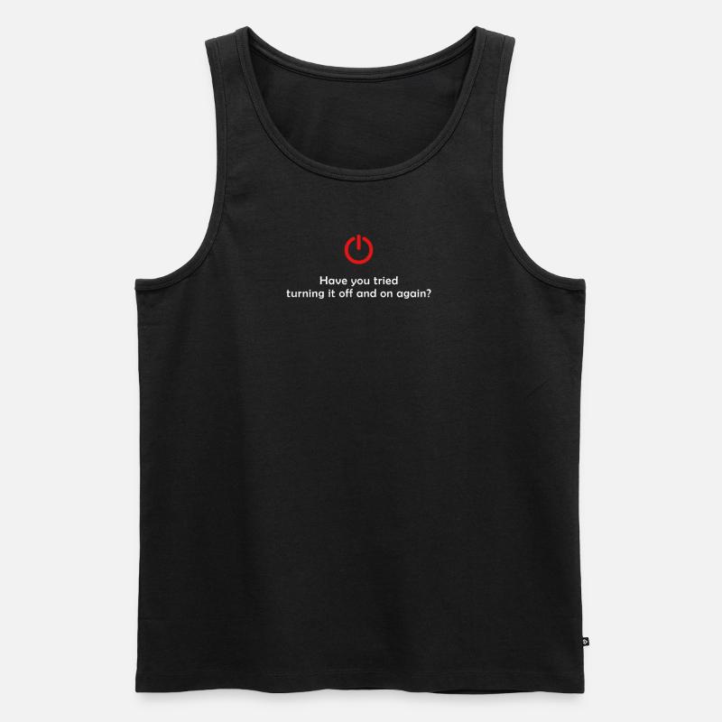 IT Techniker Computer Technik Lustig - Männer Premium Bio Tank Top - Schwarz