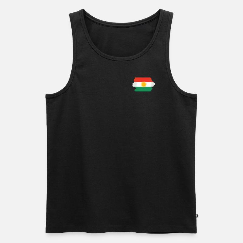 Kurdistan drapeau De la poitrine Kurde Kurde - Débardeur bio Premium Homme - noir
