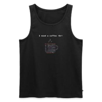 Informatiker Kaffee Programmier Informatik - Männer Premium Bio Tank Top - Schwarz - Vorne - AI Model Male 178 light (178cm)