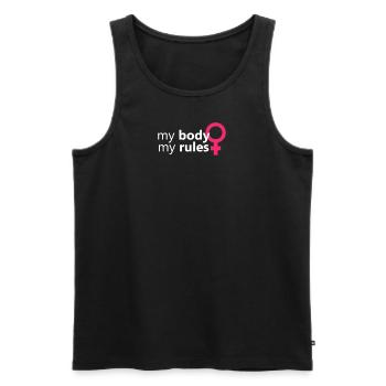 My Body My Rules Féminisme Féministe Féministe - Débardeur bio Premium Homme - noir - Devant - Michal (187cm)
