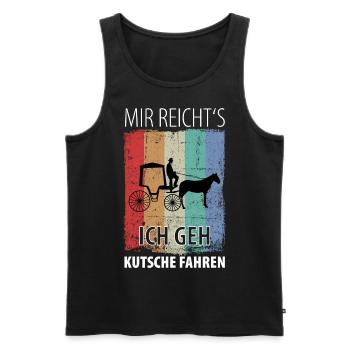 Kutscher Kutsche Pferdekutscher Kutschieren - Männer Premium Bio Tank Top - Schwarz - Vorne - Michal (187cm)