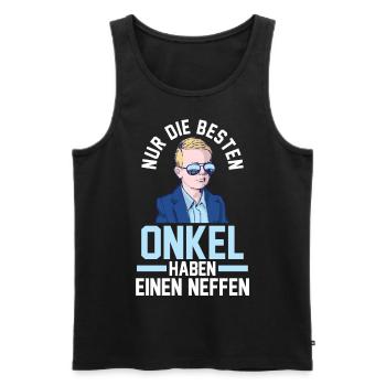Onkel und Neffe - Männer Premium Bio Tank Top - Schwarz - Vorne - AI Model Male 178 light (178cm)