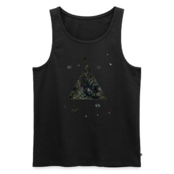 Triangle Univers Planète Peinture Hipster Cadeau - Débardeur bio Premium Homme - noir - Devant - AI Model Male 178 light (178cm)