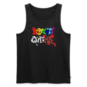 Boycott QTR - Männer Premium Bio Tank Top - Schwarz - Vorne - Michal (187cm)