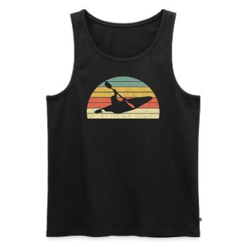 Kayak T-Shirt - Débardeur bio Premium Homme - noir - Devant - Michal (187cm)