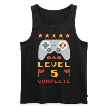 5. Geburtstag Level 5 Complete - Männer Premium Bio Tank Top - Schwarz - Vorne - Michal (187cm)