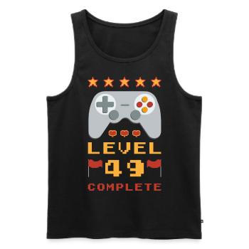 49. Geburtstag Level 49 Complete - Männer Premium Bio Tank Top - Schwarz - Vorne - Michal (187cm)