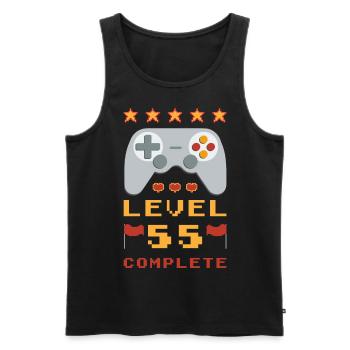 55th Birthday Level 55 Complete - Men's Premium Organic Tank Top - black - Front - Michal (187cm)