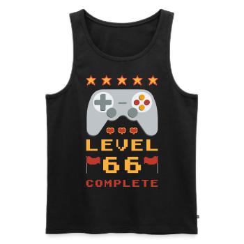 66th Birthday Level 66 Complete - Men's Premium Organic Tank Top - black - Front - Michal (187cm)